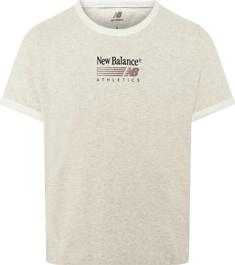 New Balance Trackside Ringer T Shirt   LINEN HEATHER   XL