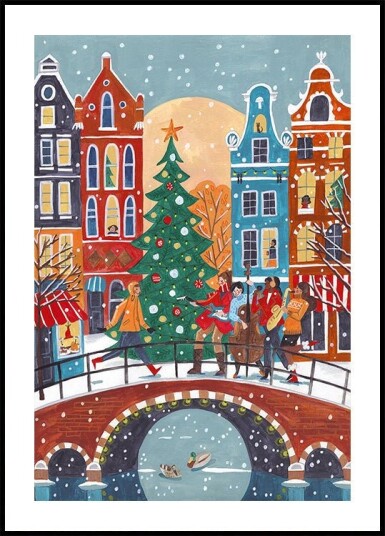 Snowfall in Amsterdam Poster Plakat / 21x30cm Snowfall in Amsterdam Poster Plakat / 21x30cm