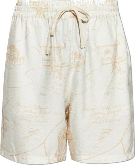 Maison Kitsuné Herre Shorts Beige XL,