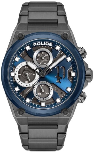 Police Herreklokke PEWGK2239107 Airflow Blå/Stål Ø43 mm