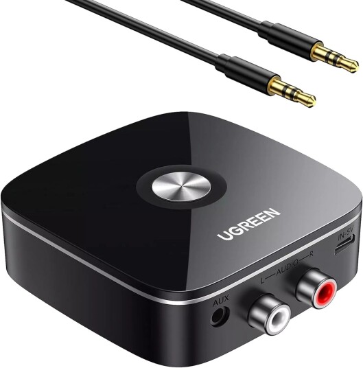 UGREEN Bluetooth-lydmottaker med 3,5 mm og 2x RCA-adapter