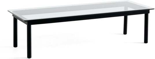 Hay - Kofi Black Water-Based Lacquered Oak Frame W. Clear Glass Tabletop 140x50 Sofabord Martin Solem Svart Glass/tre