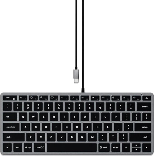 Satechi Slim W1 Nordisk Tastatur for Mac med USB-C - Grå