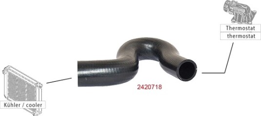 METZGER 2420718 Radiatorslange METZGER 2420718 Radiatorslange