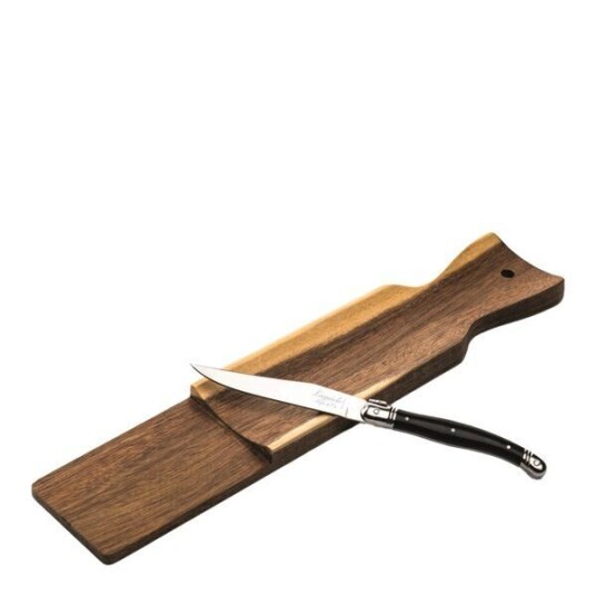 Laguiole Style de Vie   Skjærebrett med kniv for pølse