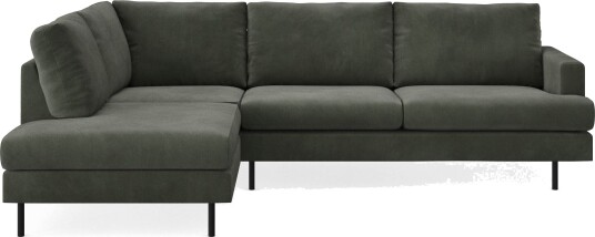 Menard Compact 4 seters Venstrevendt L formet Sjeselongsofa i Manchester Mørk grønn Menard Compact 4 seters Venstrevendt L formet Sjeselongsofa i Manchester Mørk grønn