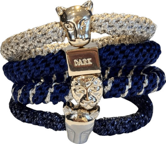 DARK Fat Hair Ties Combo Midnight Blue Mix