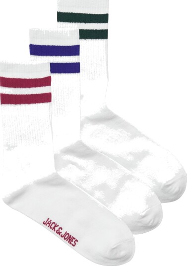 Jack & Jones Jactravis Tennis Sock 3 Pack Noos White ONE SIZE