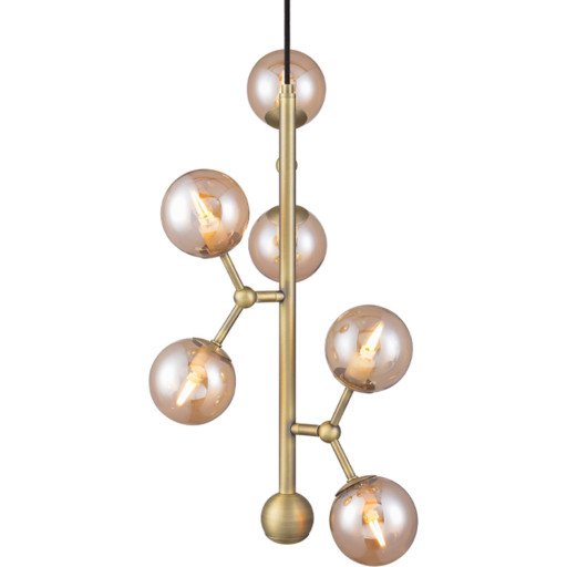 Halo Design Atom Vertikalt Taklampe Antikk Messing