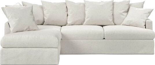 Menard 4 seters Venstrevendt Dyp L formet Sjeselongsofa i Stoff Beige
