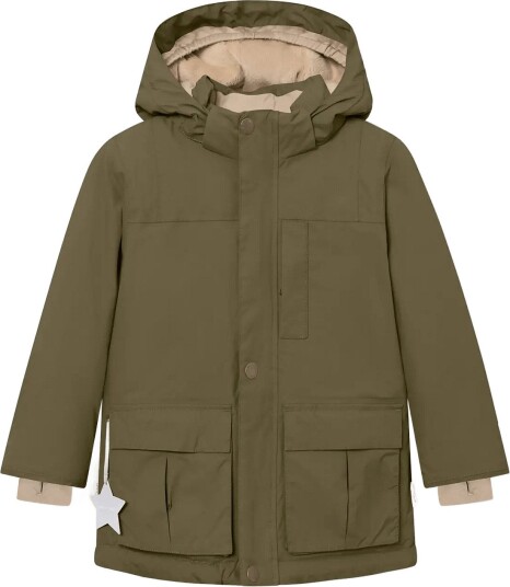 MINI A TURE Matkastorio Fleece Lined Winter Jacket. Grs KALAMATA GREEN 158