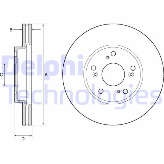Bremseskive DELPHI BG4741C Bremseskive DELPHI BG4741C