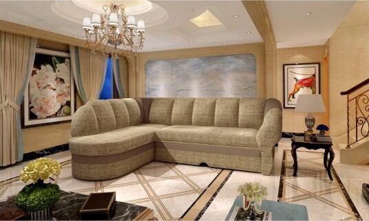 Seksjon Eltap Benano 250x85x180 cm Berlin 03 Soft 15 Beige Brun Venstre