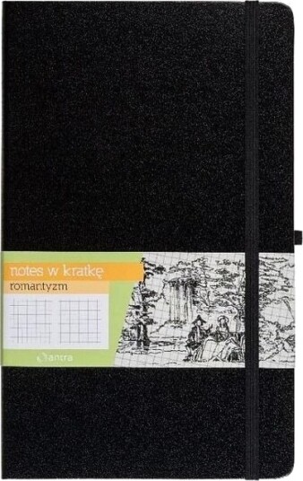 Notatbok A6 Ruten Romanticism Black Antra