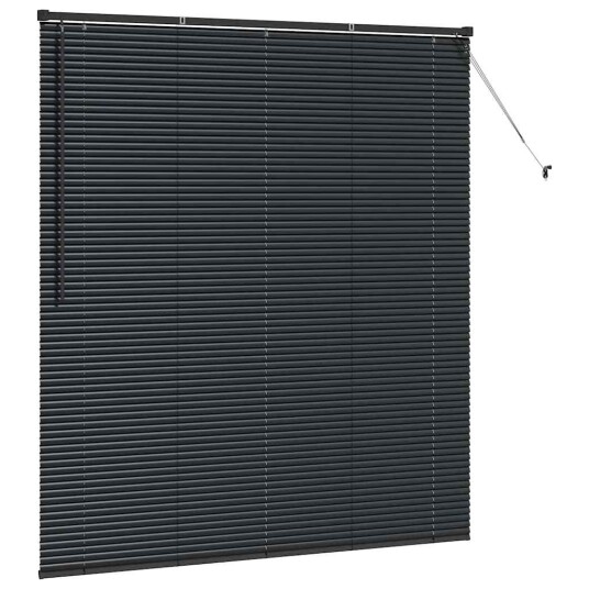 Vindu Persienne med gardiner Svart Aluminium Vindu Persienne med gardiner Svart Aluminium