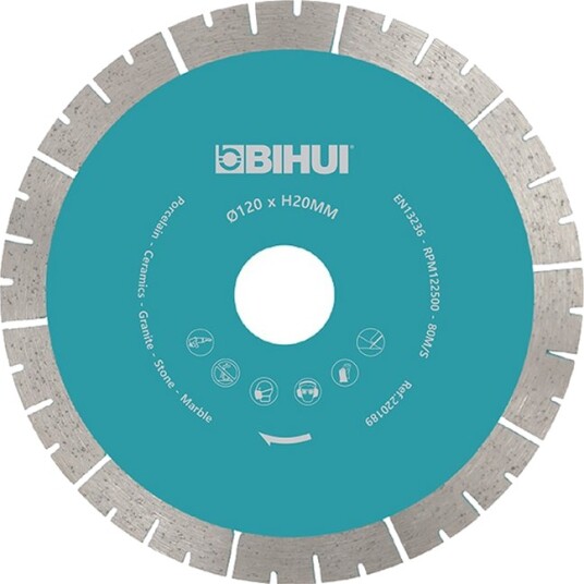 Bihui Diamantblad Ø120x20mm Til Vannsag 1200