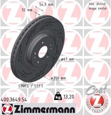 Bremseskive ZIMMERMANN 400.3649.54