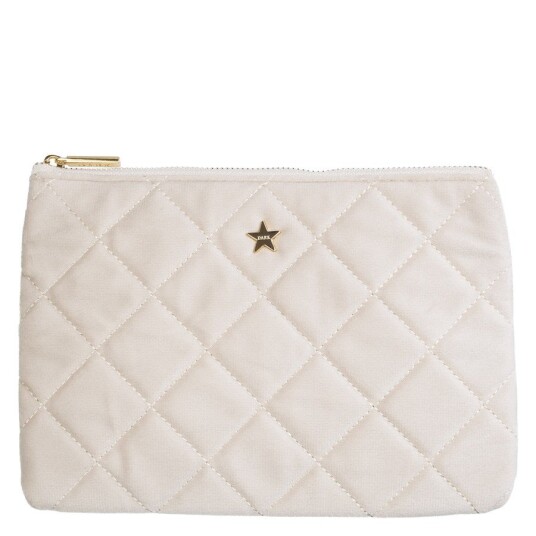 DARK Velvet Quilted Small Pouch Sand DARK Velvet Quilted Small Pouch Sand