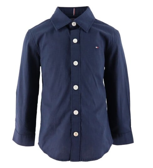 Tommy Hilfiger Solid Stretch Poplin Shirt L/S Blue 86