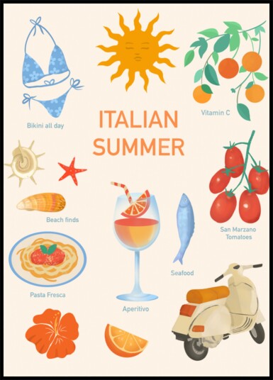 Italian Summer Plakat / 70x100