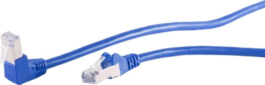 S/Conn Kvalitets Patchkabel Vinklet S/Ftp Dobbelt Skjermet Vinkel Rett Cat. 6 Blå 20 M 1660864091