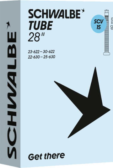 Schwalbe slange 700 x 23-30c 60mm SCV Clik ventil SCV15 Schwalbe slange 700 x 23-30c 60mm SCV Clik ventil SCV15