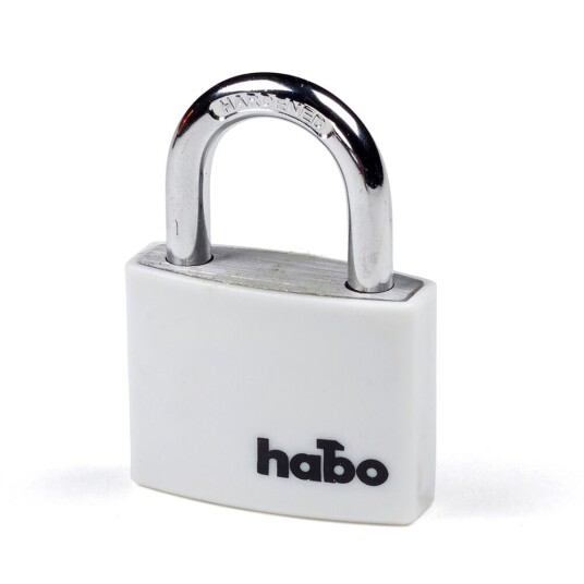 Habo Hengelås 703 40 hvit alu