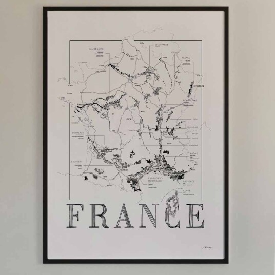 Brushery Vinplakat France 50x70cm