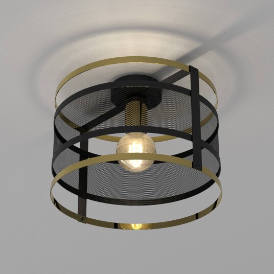 Luminex Taklampe Lavinia gullringer 1 lyskilde