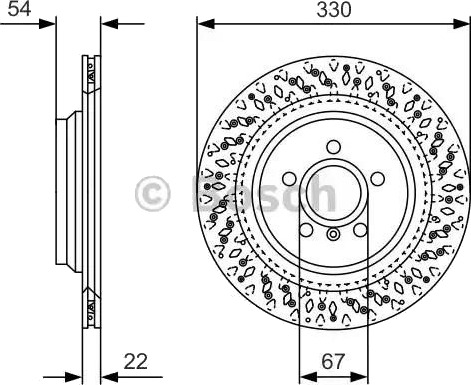 Bremseskive BOSCH 0 986 479 D11 Bremseskive BOSCH 0 986 479 D11