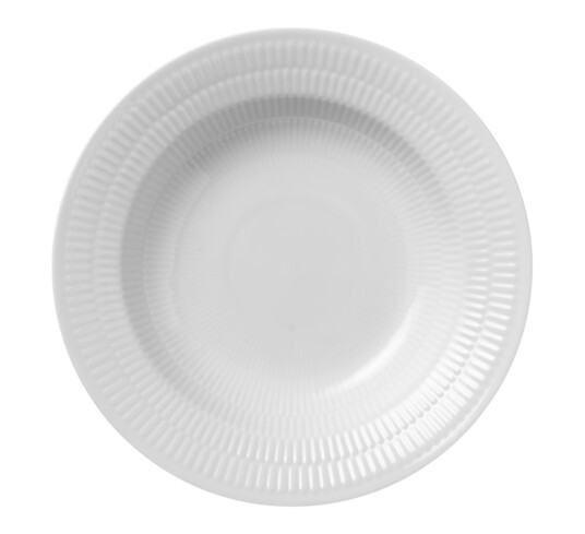 Royal Copenhagen White Fluted latexplate med kant Ø 21 cm