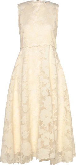 Malina | Elin Round Neck Lace Midi Dress | 38