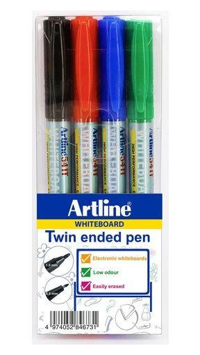 ARTLINE Whiteboardpenn Artline 541T 2i1 4/set