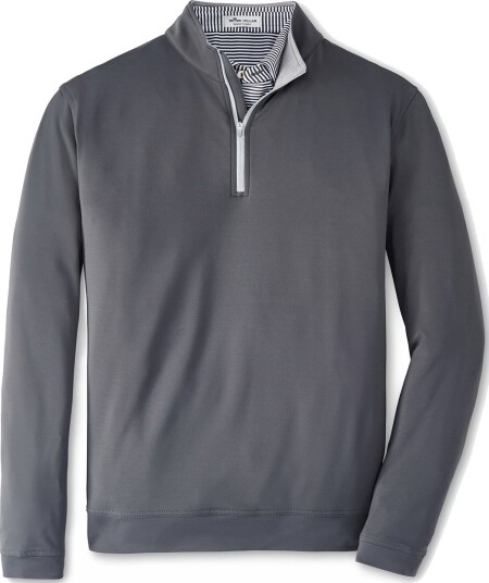Peter Millar Perth Performance Quarter Zip Grå Golfgenser herre Iron Large Peter Millar Perth Performance Quarter Zip Grå Golfgenser herre Iron Large