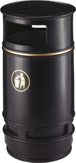 Udendørs Affaldsspand Copperfield Sort Plast 90 L Uv Resistent