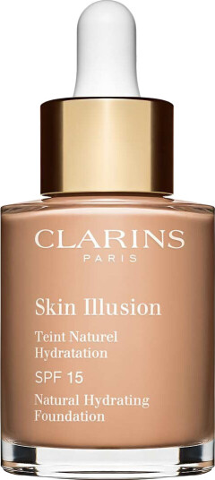 Clarins Skin Illusion Foundation 30 ml 109 Wheat med SPF 15 og Fuktighetsgivende Egenskaper