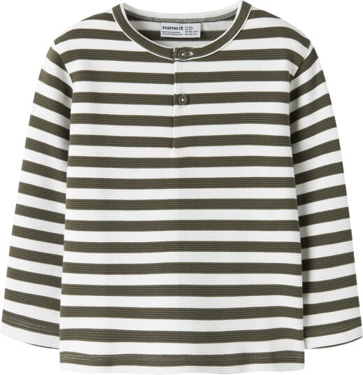 Name It Nmmniles Ls Nreg Grandad Top Khaki green 104