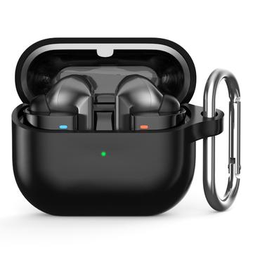 Samsung Galaxy Buds3 Pro Silikondeksel med Karabinkroken Svart