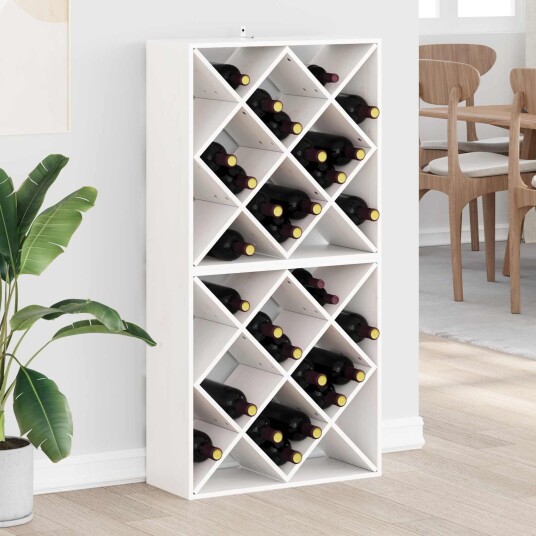 vidaXL Vinhylle 2 pcs Hvit 62 x 25 x 62 cm Massiv furu