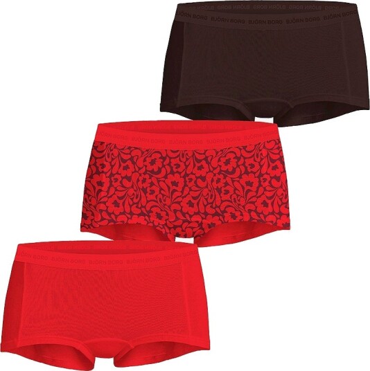 Björn Borg Boksertruse EVERYDAY COTTON BOXER SHORTS 3 pack Rød
