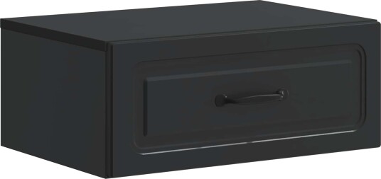  Vegghengt Nattbord Svart 49 x 34,5 x 20 cm Konstruert tre