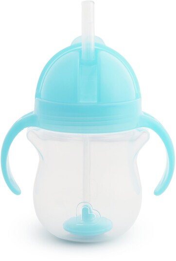 Munchkin 207 Ml Drikkeflaske Med Sugerør Tip&Sip Straw Blå 6+ Måneder. Munchkin 207 Ml Drikkeflaske Med Sugerør Tip&Sip Straw Blå 6+ Måneder.
