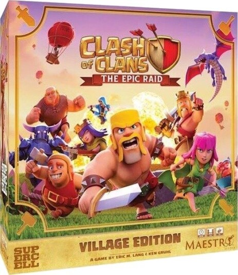 Clash of Clans The Epic Raid Village Edition Brettspill Engelsk