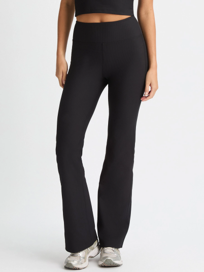Röhnisch Ribbed R Flare High Waist Tights Sort M Röhnisch Ribbed R Flare High Waist Tights Sort M