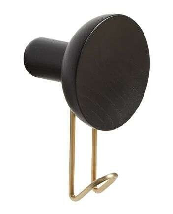 Woud - Around Wall Hanger Large Black/Oak/Brass