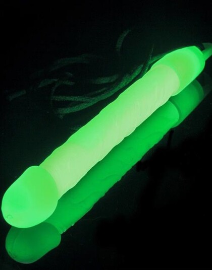 Crosswear Grønn Dick Glow Stick med Snor 15 cm