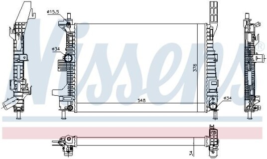 Radiator NISSENS 69238
