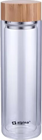 Alpina Glassflaske med tefilter & trelokk Alpina Glassflaske med tefilter & trelokk
