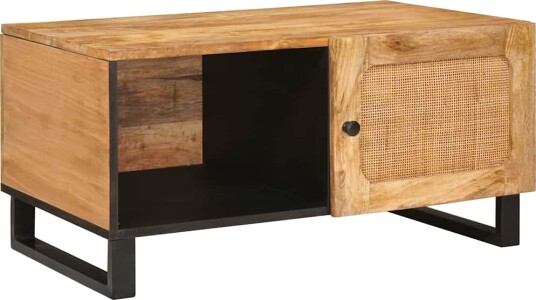 Kaffebord Naturlig 80 x 50 x 40 cm Massiv mango tre