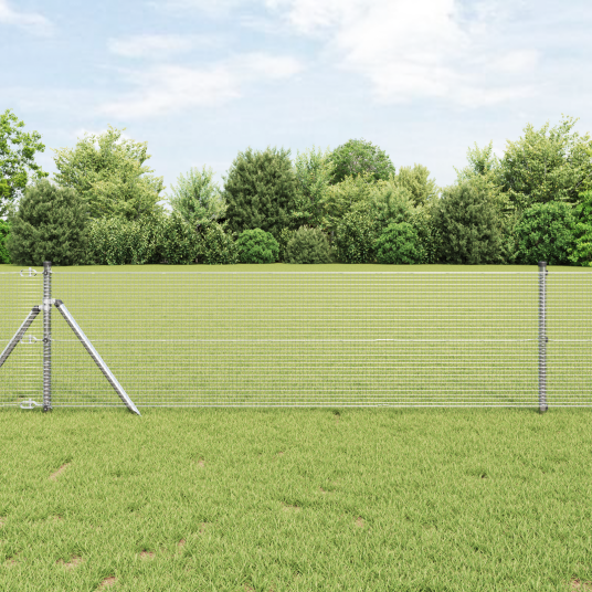 Sveist trådhegn med 13 stolper 0.8x100 m galvanisert stål